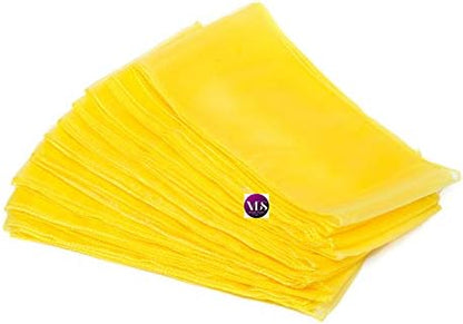 Pack of 100 Organza Chair Sashes for Weddings & Events Décor | Sheer Shiny Dining Chair Bows for Banquet, Party, Reception | Reusable Decorative Sash for Folding & Chiavari Chairs - Yellow
