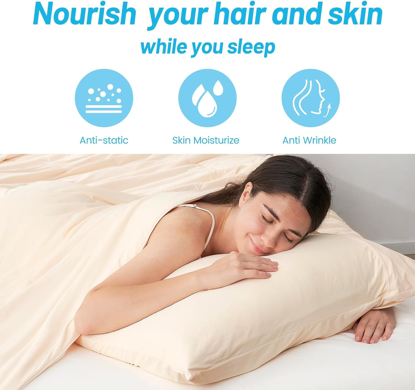 2pcs Premium Cooling Pillow Cases Set for Hot Sleepers & Night Sweats, Q-Max 0.5 Silky Wrinkle-Free Pillow Covers with Envelope Closure, Standard Yellow 20"x26"