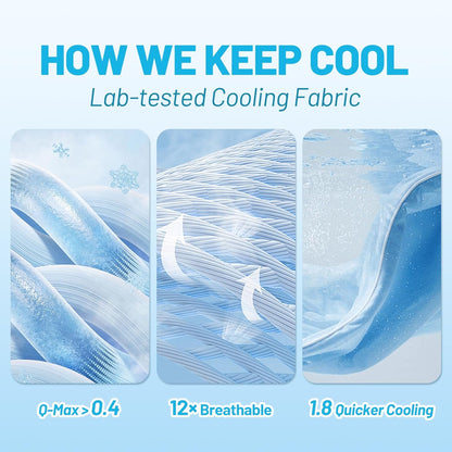 2pcs Premium Cooling Pillow Cases Set for Hot Sleepers & Night Sweats, Q-Max 0.5 Silky Wrinkle-Free Pillow Covers with Envelope Closure, Standard Yellow 20"x26"