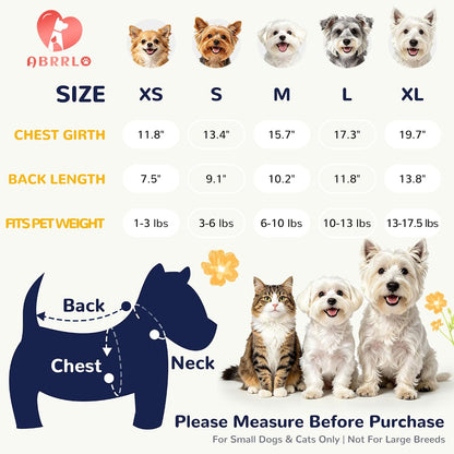 Cute Floral Small Dog Cat Harness Dress Outfits with Bow & Leash D-Ring,Soft Breathable Summer Ruffle Puppy Clothes Girl,3-Way Styling Female Dog Clothes for Chihuahua Yorkie Maltese(Yellow,XS)