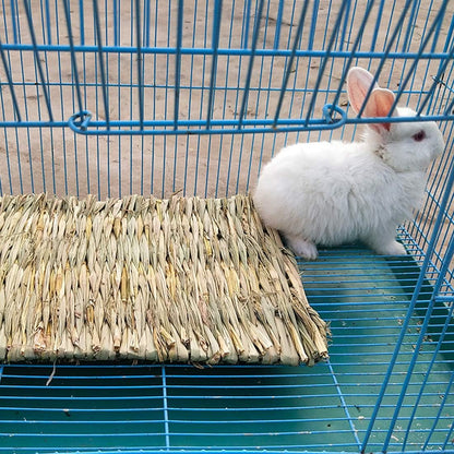6 Pack Rabbit Grass Mat,Bunny Natural Straw Woven Bed,Small Animal Cages Hay Nest Sleeping,Chewing,Nesting and Toys for Rabbits Guinea Pig Hamster Hedgehog and Squirrel Bed Mat