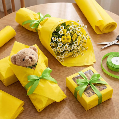 500 Sheets Yellow Tissue Paper Bulk for Gift Bags 15 x 20 Inch Acid Free Wrapping Sheets for Back to School, Fall Harvest, Sunflower Wedding, Birthday, Gift Bag Filler, DIY Crafts