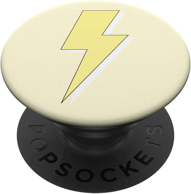 Aesthetic Pastel Yellow Lightning Bolt PopSockets Swappable PopGrip