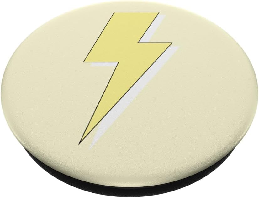 Aesthetic Pastel Yellow Lightning Bolt PopSockets Swappable PopGrip