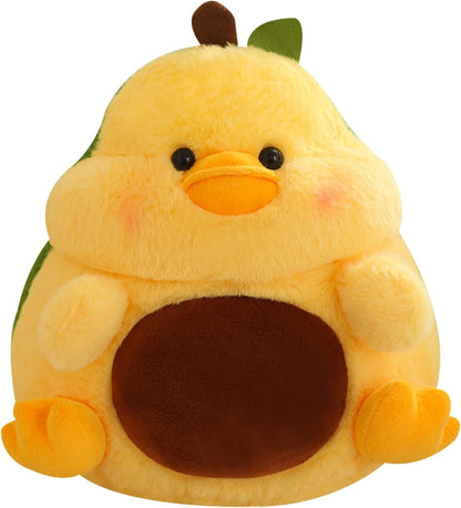Cute Yellow Duck Avocado Plush Pillow 16 Inch Kawaii Stuffed Animal Plush Soft Plushies Gifts (Yellow, Large)