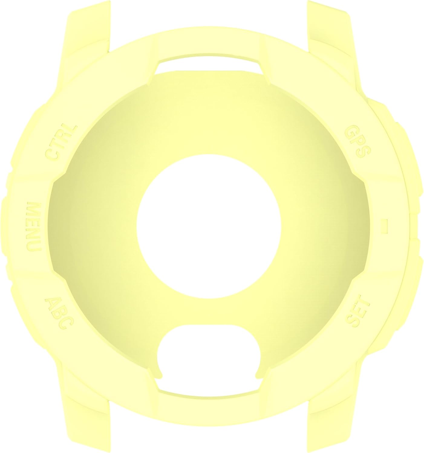 Compatible with Garmin Instinct 3 45MM 50MM Case, Soft Silicone Protector Face Cover Shell Protector Replacement Case Protective Frame for Garmin Instinct 3 Smartwatch (Yellow, 45MM)