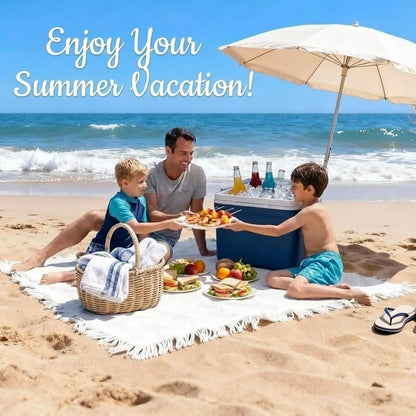 White Picnic Blanket, Extra Large Soft Cotton Gauze Picnic Rug 71"x71", Lightweight Breathable Blanket with Leather Handle, Machine Washable for Beach, Camping, Park, Couples (Yellow)