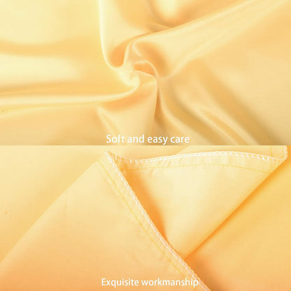 2 Pack Zippered Satin Toddler Pillowcases, 13x18 Inches, Luxury and Silky Soft Travel Zip Pillow Cases for Boys and Girls, Yellow