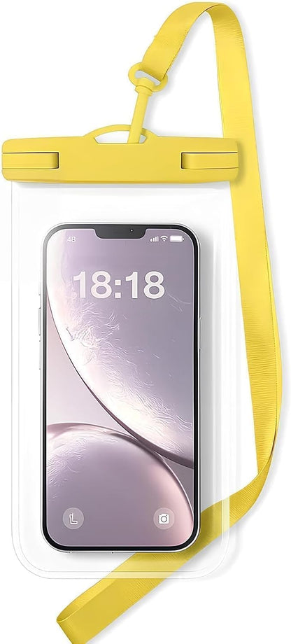Waterproof Phone Pouch Compatible for iPhone 7in -Yellow, 1 Pack | IPX8 Waterproof Case, Beach Travel Must Haves, Beach Essential, Dry Bag, 1 Pack, for iPhone 17/16/15/14/13/12 Pro Max