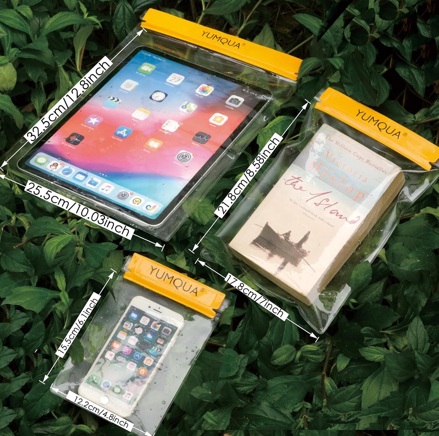 Waterproof Pouch Dry Bags Document Map Holder for Water Sport 5Pack | Clear Waterproof Bag, Screen touch Water Proof Water Tight Case Keep Phone/Tablet/Passport Dry for Kayaking Boating Fishing