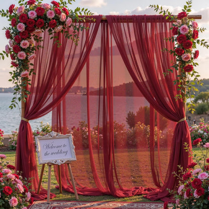 Yellow Wedding Arch Draping Fabric, 1 Pack 29" x 20FT Sheer Fabric Arch Drapery Curtain Backdrop Ceiling Drapes for Wedding Arbor Ceremony Canopy Birthday Party Decorations