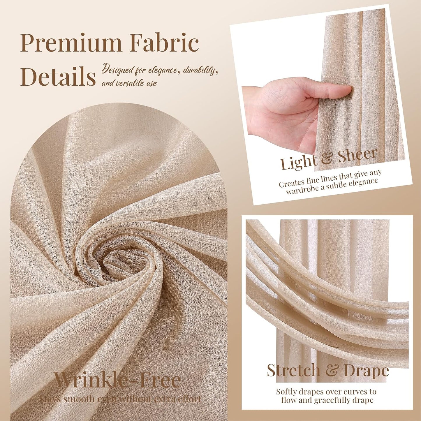 Yellow Wedding Arch Draping Fabric, 1 Pack 29" x 20FT Sheer Fabric Arch Drapery Curtain Backdrop Ceiling Drapes for Wedding Arbor Ceremony Canopy Birthday Party Decorations