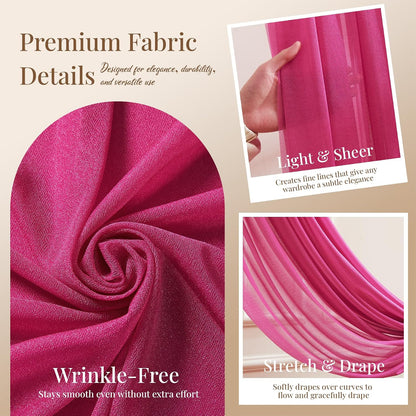 Yellow Wedding Arch Draping Fabric, 1 Pack 29" x 20FT Sheer Fabric Arch Drapery Curtain Backdrop Ceiling Drapes for Wedding Arbor Ceremony Canopy Birthday Party Decorations