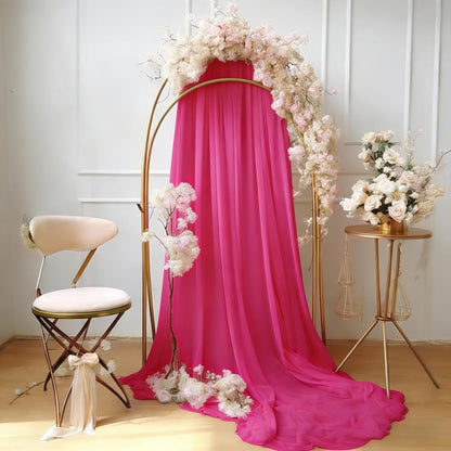 Yellow Wedding Arch Draping Fabric, 1 Pack 29" x 20FT Sheer Fabric Arch Drapery Curtain Backdrop Ceiling Drapes for Wedding Arbor Ceremony Canopy Birthday Party Decorations