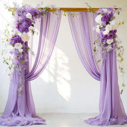 Yellow Wedding Arch Draping Fabric, 1 Pack 29" x 20FT Sheer Fabric Arch Drapery Curtain Backdrop Ceiling Drapes for Wedding Arbor Ceremony Canopy Birthday Party Decorations