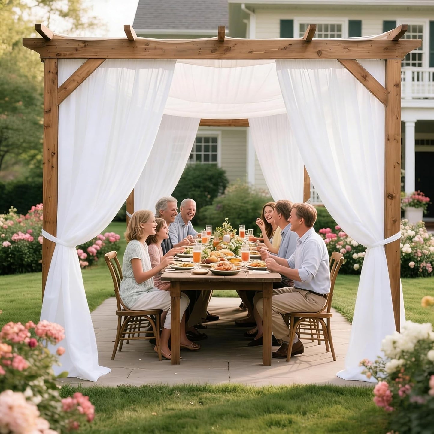 Yellow Wedding Arch Draping Fabric, 1 Pack 29" x 20FT Sheer Fabric Arch Drapery Curtain Backdrop Ceiling Drapes for Wedding Arbor Ceremony Canopy Birthday Party Decorations