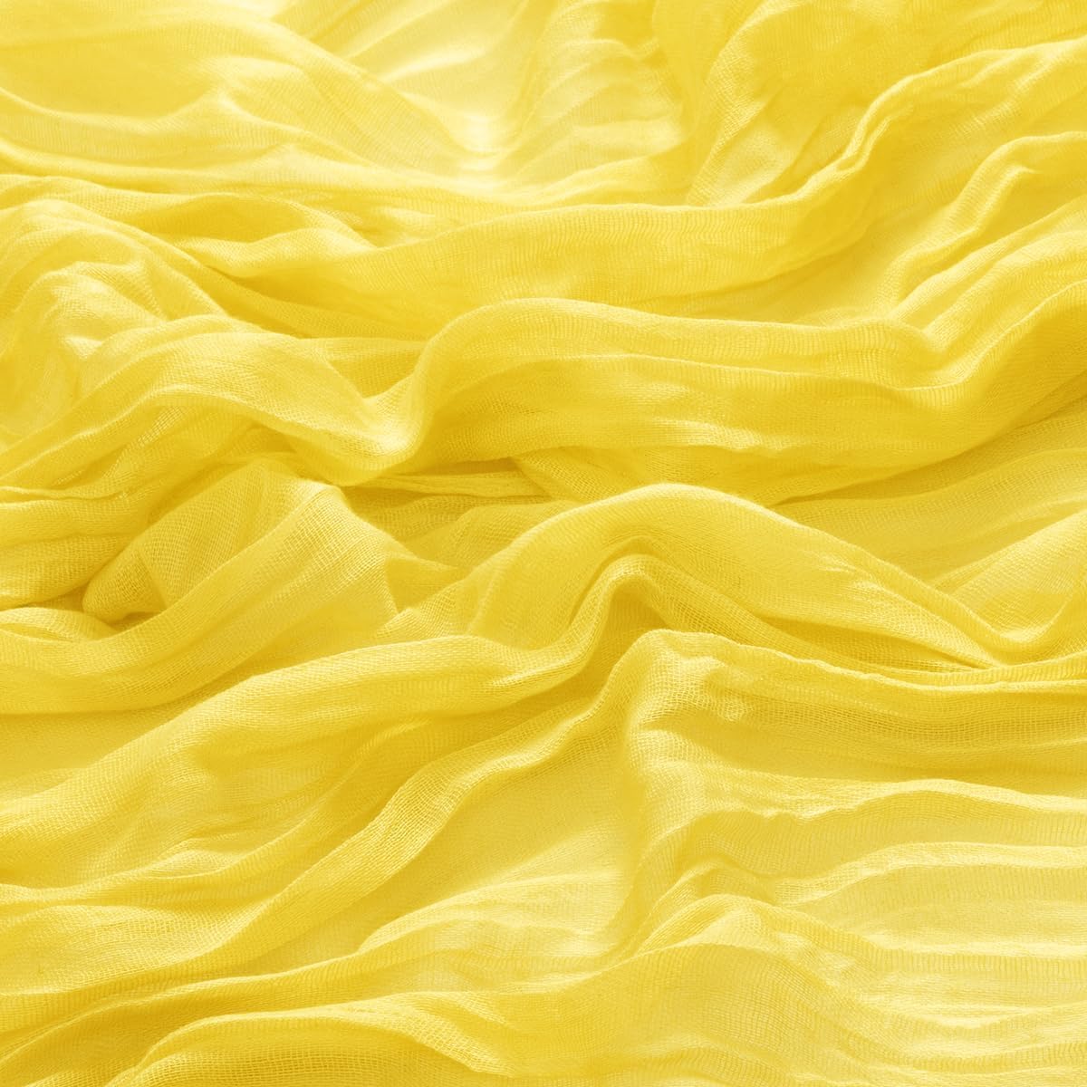 Summer Yellow Cheesecloth Table Runner Boho Gauze Rustic Cheese Cloth Spring Table Runner 160 inch 13.3ft Long for Wedding Party Baby Bridal Shower Birthday Home Decor