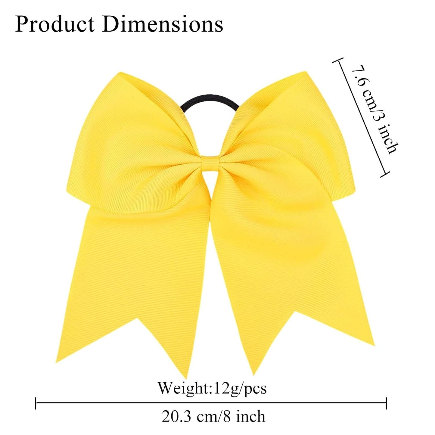 2Pcs Cheer Bows Cheer Hair Bows Ponytail Holder Elastic Band Bows Hair | Accessories for Ponytail Holder Bow Scrunchies School Sports Cheerleading Girls Softball Cheerleader Bows