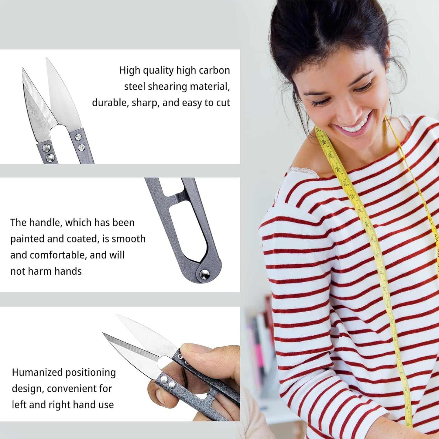 2 Pack 4.2 Inch Scissors Sewing Supplies Small Scissor Fabric for Stitching, DIY Supplies, Yarn Scissors, Small Trimming, Bonsai Tools, Yellow + Black