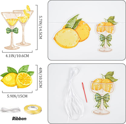 Just a Drop Older Decorations Banner - Gold Glitter Lemon Decoration Sign with Banner Garland, Lemon Martini Party Supplies for Bachelorette Birthday Bridal Shower Wedding