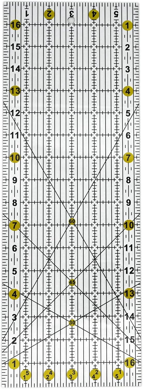 Quilting Ruler,Quilting Templates,Sewing Quilt Rulers,Acrylic Curved Corner Cutter,Precision Fabric Cutting Patchwork Tool for Quilting Sewing Craft DIY Projects,Light Yellow 6"x17"