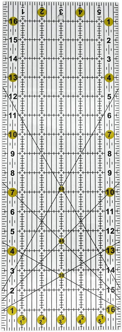 Quilting Ruler,Quilting Templates,Sewing Quilt Rulers,Acrylic Curved Corner Cutter,Precision Fabric Cutting Patchwork Tool for Quilting Sewing Craft DIY Projects,Light Yellow 6"x17"