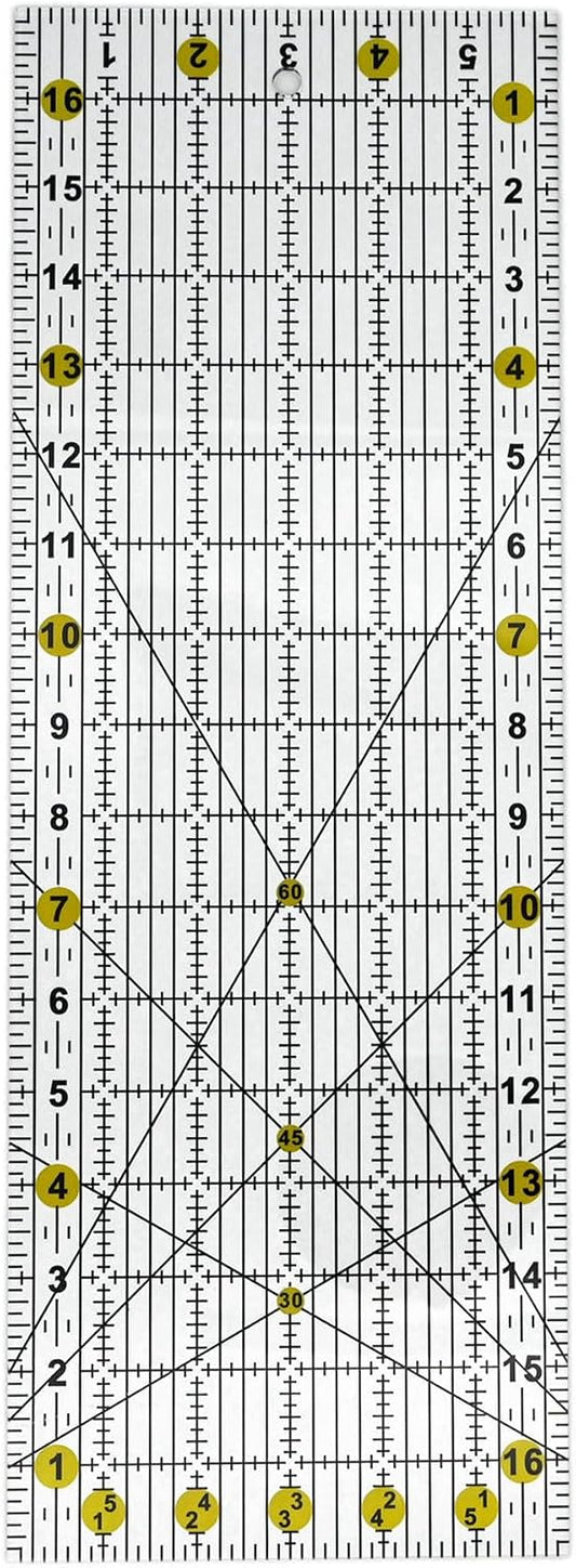 Quilting Ruler,Quilting Templates,Sewing Quilt Rulers,Acrylic Curved Corner Cutter,Precision Fabric Cutting Patchwork Tool for Quilting Sewing Craft DIY Projects,Light Yellow 6"x17"