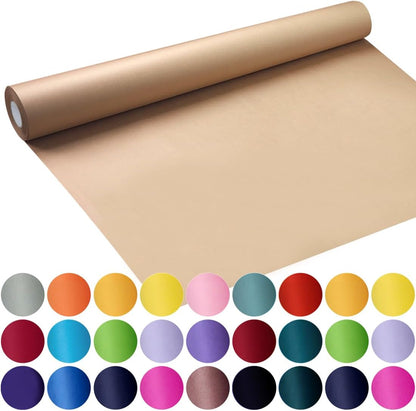 Brown Wrapping Paper Roll 17.8"×1,200"(100') Kraft Paper for Craft Gift Bulletin Board Banner Bouquet Flower Table Covering Packing Shipping Moving 70GSM 50LB(Brown, 17.8" x 1,200")