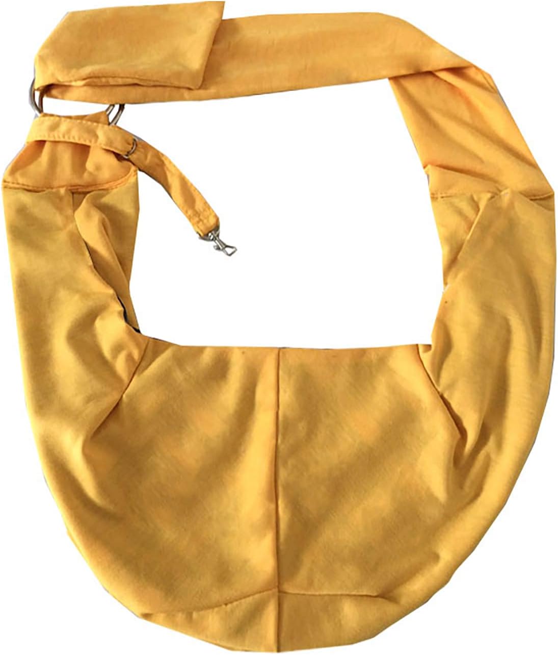 Pet Sling Carrier Bag with Hands-Free Reversible Belts, Safe Comfortable Adjustable Crossbody Shoulder Outdoor Travel Pet Tote Suitable for Small Dog Cat Puppy up to 12 lb (New Yellow)