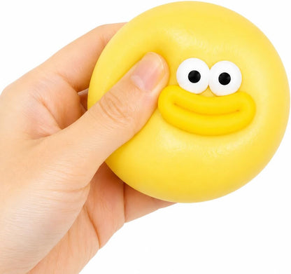 Yellow one Funny Face Squishy Stress Balls, Stress Relief Desk Accessory for Adults