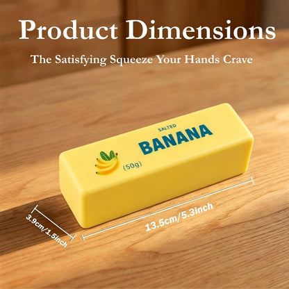 Yellow Banana Butter Squishy 2 Pack Soft Squeeze Toys, Stress Relief Fidget | Slow Rebound Butter Sensory Fidget Toy, Party Favors Birthday Gifts, Adults Office Desk Toys, 2Pcs Butters Stick