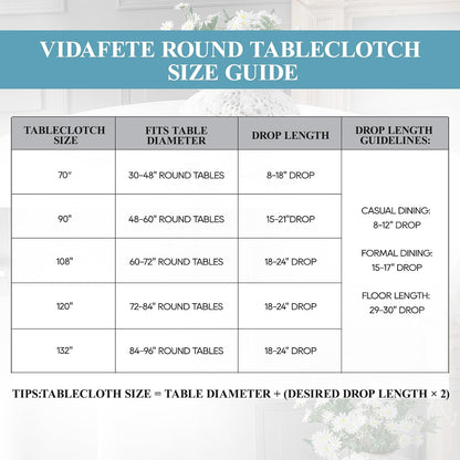 Tablecloth 6 Pack 120inch Round Table Cloth Polyester, Yellow | Stain and Wrinkle Resistant Polyester Dining Table Cover for Kitchen Dining Party Wedding Tabletop Buffet Decoration