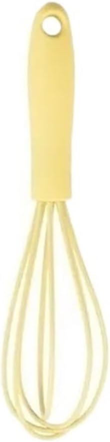 Manual Egg Beater 6 Inch Mini Silicone Mixer Cream Whisk Household Baking Tools Kitchen Gadgets Cooking Accessories(Yellow)