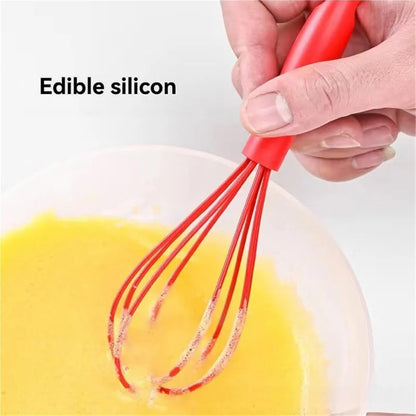 Manual Egg Beater 6 Inch Mini Silicone Mixer Cream Whisk Household Baking Tools Kitchen Gadgets Cooking Accessories(Yellow)
