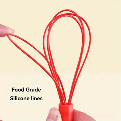 Manual Egg Beater 6 Inch Mini Silicone Mixer Cream Whisk Household Baking Tools Kitchen Gadgets Cooking Accessories(Yellow)