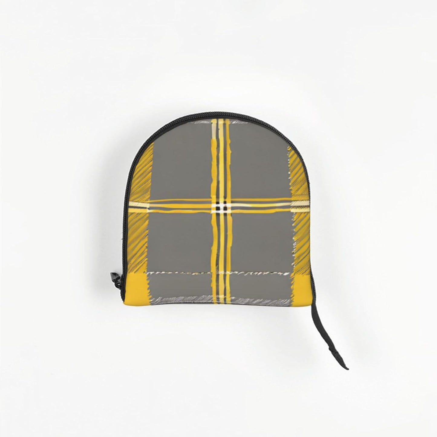 Yellow Gray Black Plaid Printed Foldable Pet Bag - Portable Puppy Cat Travel Handbag Tote,Pet Carrier Backpacks.