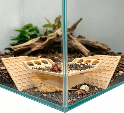 Hermit Crab Cave Hideout, 3-in-1 Underground Tunnel & Climbing Toys, Reptile Tank Accessories Habitat Decor for Hermit Crabs, Geckos, Frogs (Yellow)