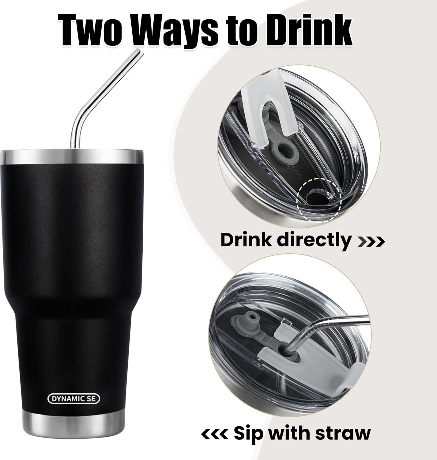 D·S 30oz Yellow Tumbler Double Wall Vacuum Insulated Travel Coffee Mug | Double Wall Vacuum Suit Cold and Hot Drink Fits in standard car cup holders With Splash-Proof Lid