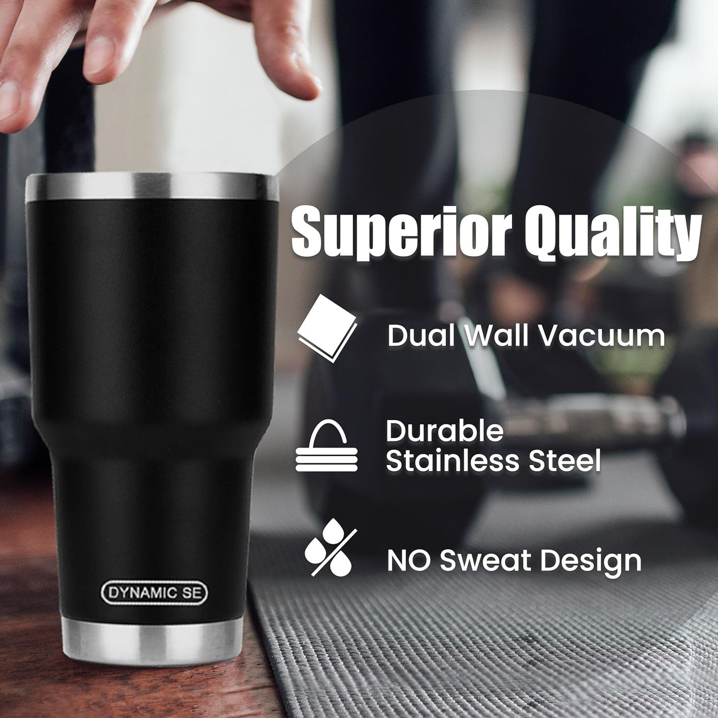 D·S 30oz Yellow Tumbler Double Wall Vacuum Insulated Travel Coffee Mug | Double Wall Vacuum Suit Cold and Hot Drink Fits in standard car cup holders With Splash-Proof Lid
