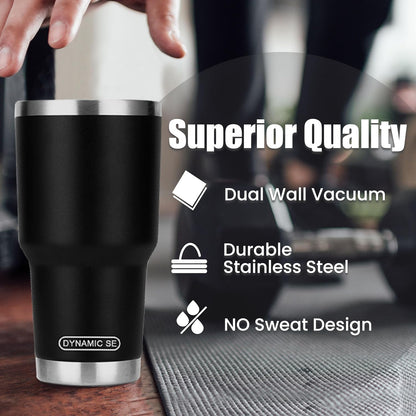 D·S 30oz Yellow Tumbler Double Wall Vacuum Insulated Travel Coffee Mug | Double Wall Vacuum Suit Cold and Hot Drink Fits in standard car cup holders With Splash-Proof Lid