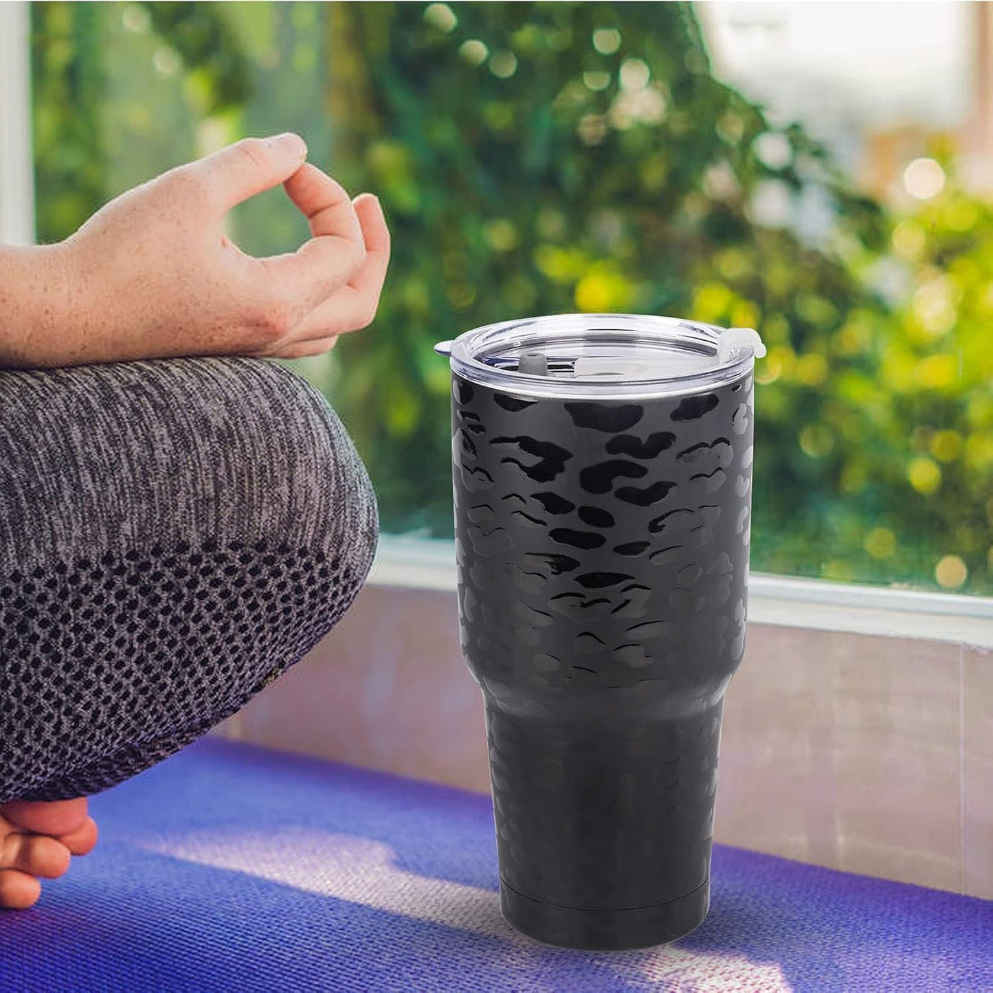 D·S 30oz Yellow Tumbler Double Wall Vacuum Insulated Travel Coffee Mug | Double Wall Vacuum Suit Cold and Hot Drink Fits in standard car cup holders With Splash-Proof Lid