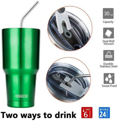 D·S 30oz Yellow Tumbler Double Wall Vacuum Insulated Travel Coffee Mug | Double Wall Vacuum Suit Cold and Hot Drink Fits in standard car cup holders With Splash-Proof Lid