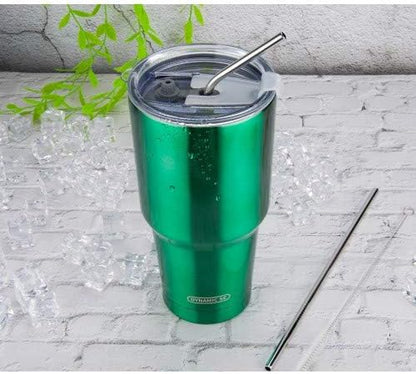 D·S 30oz Yellow Tumbler Double Wall Vacuum Insulated Travel Coffee Mug | Double Wall Vacuum Suit Cold and Hot Drink Fits in standard car cup holders With Splash-Proof Lid