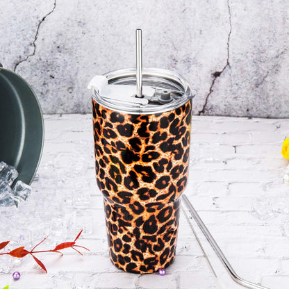 D·S 30oz Yellow Tumbler Double Wall Vacuum Insulated Travel Coffee Mug | Double Wall Vacuum Suit Cold and Hot Drink Fits in standard car cup holders With Splash-Proof Lid