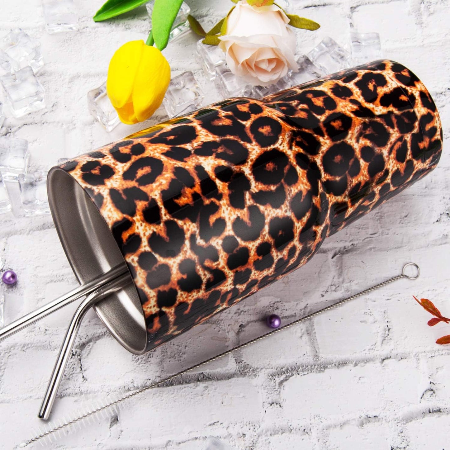 D·S 30oz Yellow Tumbler Double Wall Vacuum Insulated Travel Coffee Mug | Double Wall Vacuum Suit Cold and Hot Drink Fits in standard car cup holders With Splash-Proof Lid