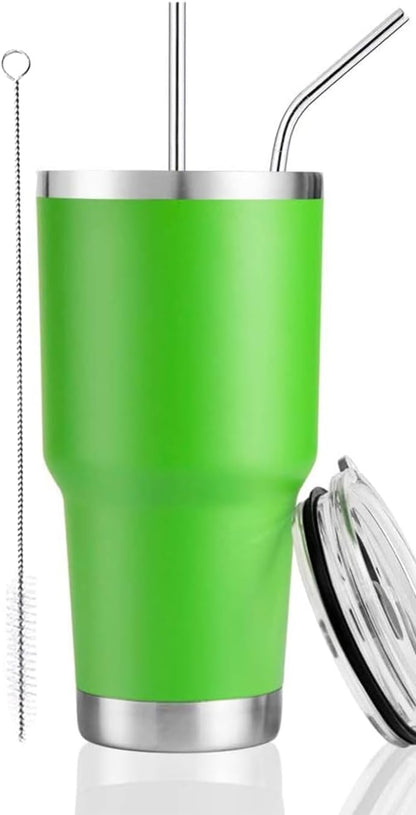 D·S 30oz Yellow Tumbler Double Wall Vacuum Insulated Travel Coffee Mug | Double Wall Vacuum Suit Cold and Hot Drink Fits in standard car cup holders With Splash-Proof Lid
