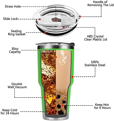 D·S 30oz Yellow Tumbler Double Wall Vacuum Insulated Travel Coffee Mug | Double Wall Vacuum Suit Cold and Hot Drink Fits in standard car cup holders With Splash-Proof Lid