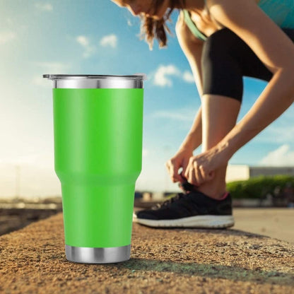 D·S 30oz Yellow Tumbler Double Wall Vacuum Insulated Travel Coffee Mug | Double Wall Vacuum Suit Cold and Hot Drink Fits in standard car cup holders With Splash-Proof Lid