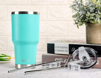 D·S 30oz Yellow Tumbler Double Wall Vacuum Insulated Travel Coffee Mug | Double Wall Vacuum Suit Cold and Hot Drink Fits in standard car cup holders With Splash-Proof Lid