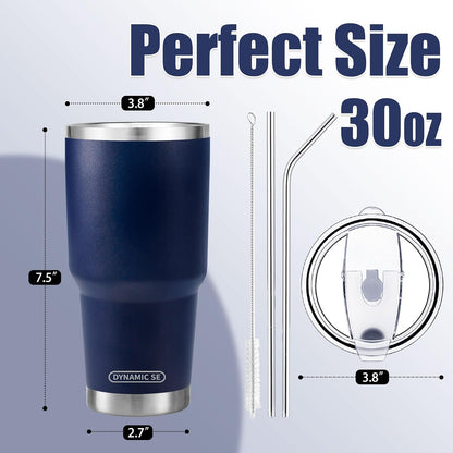 D·S 30oz Yellow Tumbler Double Wall Vacuum Insulated Travel Coffee Mug | Double Wall Vacuum Suit Cold and Hot Drink Fits in standard car cup holders With Splash-Proof Lid